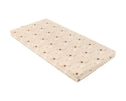 KikkaBoo-ს ბამბის მატრასი Mattress Fantasia Plus 60x120x8cm Stars Beige						