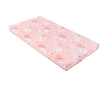 KikkaBoo-ს ბამბის მატრასი Mattress Fantasia Plus 60x120x8cm Clouds Peach