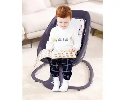 KikkaBoo Swing Winks Grey საბავშვო ელექტრო შეზლონგი, 2 image