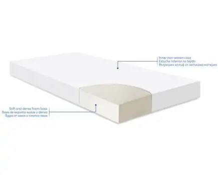 KikkaBoo-ს ბამბის მატრასი Mattress Fantasia Plus 60x120x6cm Stars Beige	, 3 image
