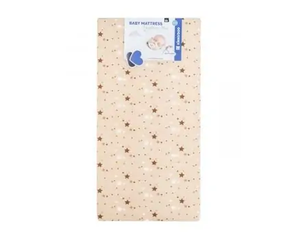 KikkaBoo-ს ბამბის მატრასი Mattress Fantasia Plus 60x120x6cm Stars Beige	, 2 image