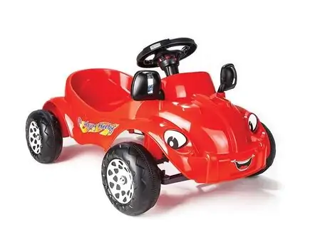 PILSAN 07 303 HAPPY HERBY PEDAL OPERATED CAR RED მექანიკური მანქანა, 3 image