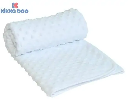 KikkaBoo-ს ახალშობილის პლედი 3D Dots თეთრი