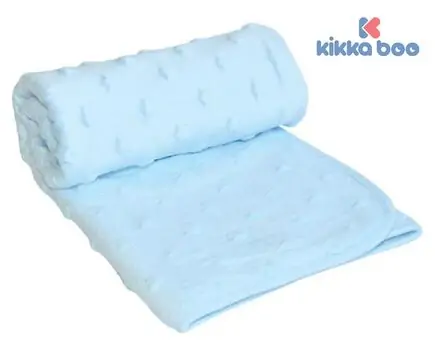 KikkaBoo-ს ახალშობილის პლედი 3D Stars ცისფერი