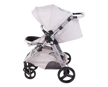 KikkaBoo UGO Light Grey Melange 4in1 საბავშვო ეტლის კომპლექტი, 4 image