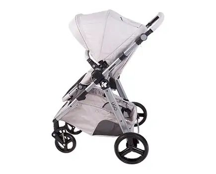 KikkaBoo UGO Light Grey Melange 4in1 საბავშვო ეტლის კომპლექტი, 5 image