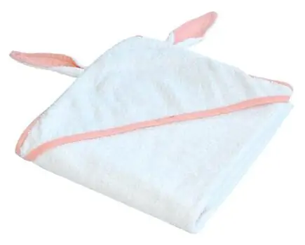 KikkaBoo-ს ახალშობილის პირსახოცი Hooded towel Little Bunny pink