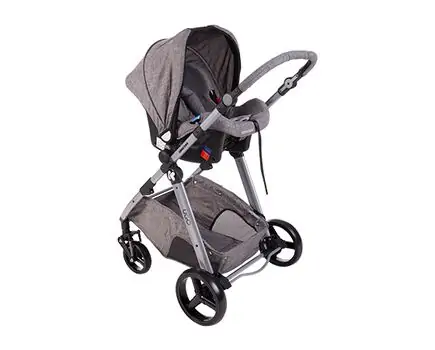 KikkaBoo UGO Dark Grey Melange 4in1 საბავშვო ეტლის კომპლექტი, 7 image