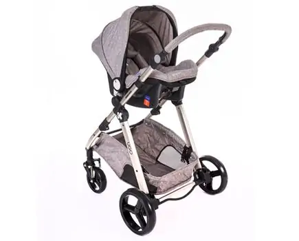 KikkaBoo UGO Melange Beige 4in1 საბავშვო ეტლის კომპლექტი, 7 image
