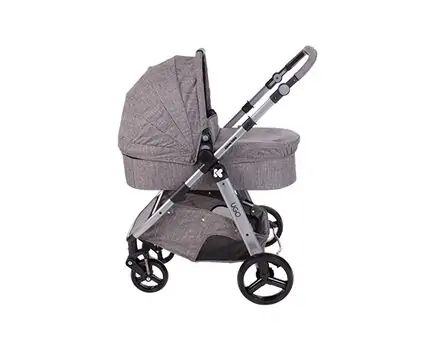 KikkaBoo UGO Dark Grey Melange 4in1 საბავშვო ეტლის კომპლექტი, 9 image