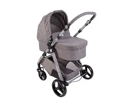 KikkaBoo UGO Dark Grey Melange 4in1 საბავშვო ეტლის კომპლექტი, 8 image