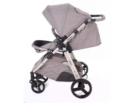KikkaBoo UGO Melange Beige 4in1 საბავშვო ეტლის კომპლექტი, 3 image