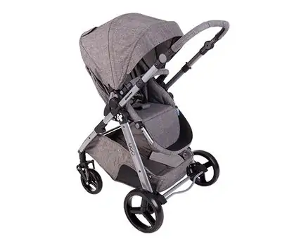 KikkaBoo UGO Dark Grey Melange 4in1 საბავშვო ეტლის კომპლექტი, 6 image