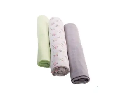 KikkaBoo-ს ახალშობილის გასახვევი Muslin swaddles set 3 pcs Flowers