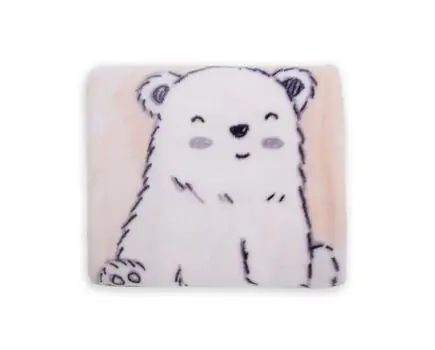 KikkaBoo-ს ახალშობილის გასახვევი პლედი Baby Wrap Pink Polar Bear, 4 image
