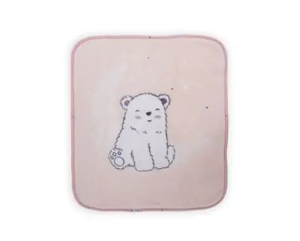 KikkaBoo-ს ახალშობილის გასახვევი პლედი Baby Wrap Pink Polar Bear