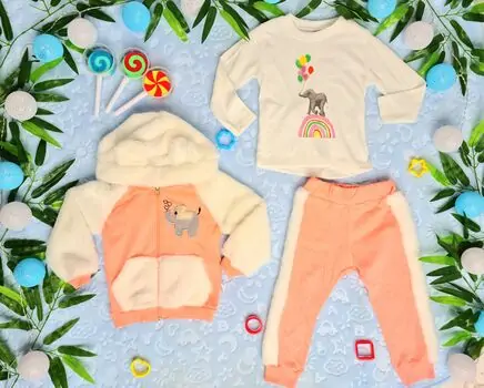 Little Elephant 3IN1 SET 40382 საბავშვო სპორტული სამეული Orange