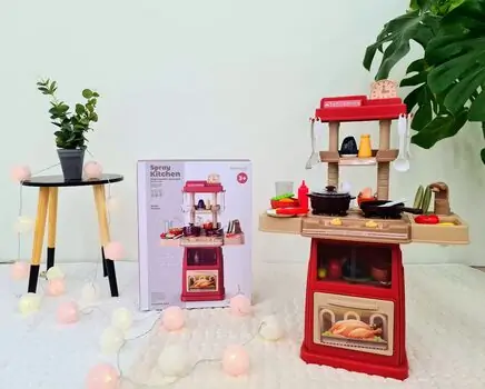 Spray kitchen Red 889-302 ფუნქციური საბავშვო სამზარეულო