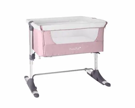 KikkaBoo Bonne Nuit Pink Melange ახალშობილის საწოლი