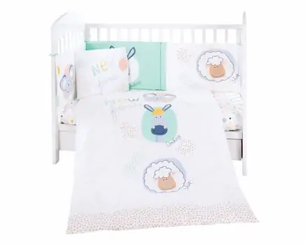 KikkaBoo-ს საბავშვო თეთრეულის 6 ნაჭრიანი ნაკრები Bedding set 6pcs 60/120 New Friends