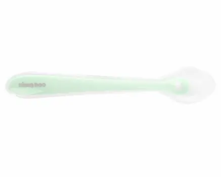 KikkaBoo-ს ჩვილის კოვზი Silicone spoon 1pc Mint