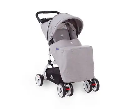 KikkaBoo Airy Grey Melange საბავშვო ეტლი, 3 image