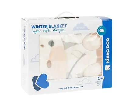 KikkaBoo-ს ახალშობილის პლედი Super soft baby blanket with sherpa 80/110 Polar Fisher Grey, 3 image