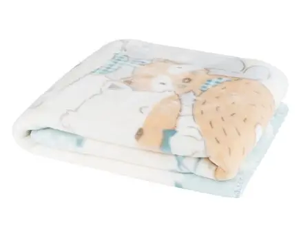 KikkaBoo-ს ახალშობილის პლედი Super soft baby blanket 110/140 Funny Friends Blue, 2 image