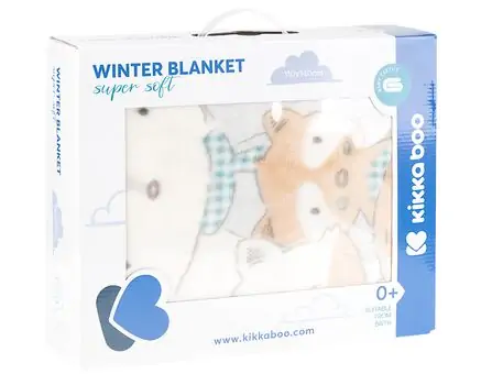 KikkaBoo-ს ახალშობილის პლედი Super soft baby blanket 110/140 Funny Friends Blue, 3 image
