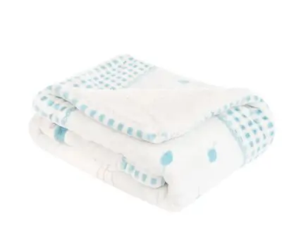 KikkaBoo-ს ახალშობილის პლედი Super soft baby blanket with sherpa 110/140 Polar Fisher Mint, 2 image