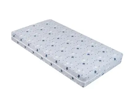 KikkaBoo-ს ბამბის მატრასი Mattress Siesta 60х120х10cm Stars Grey