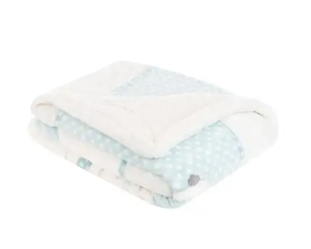 KikkaBoo-ს ახალშობილის პლედი Super soft baby blanket with sherpa 80/110 Pingui Family Blue, 2 image