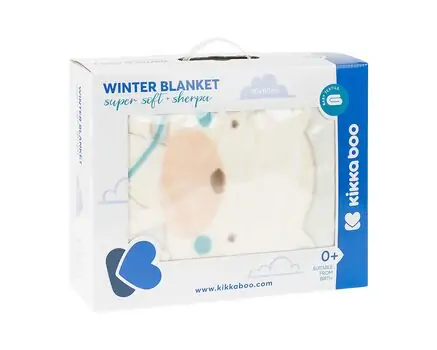 KikkaBoo-ს ახალშობილის პლედი Super soft baby blanket with sherpa 110/140 Polar Fisher Mint, 3 image