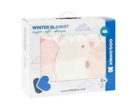 KikkaBoo-ს ახალშობილის პლედი Super soft baby blanket with sherpa 80/110 Polar Fisher Pink, 3 image