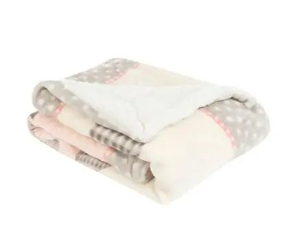 KikkaBoo-ს ახალშობილის პლედი Super soft baby blanket with sherpa 80/110 Pingui Family Pink, 2 image