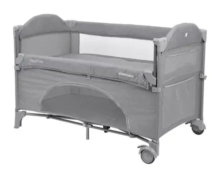 KikkaBoo Milky Way Grey 2 levels საწოლ მანეჟი, 7 image