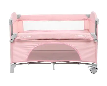 KikkaBoo Milky Way Pink 2 levels საწოლ მანეჟი, 7 image