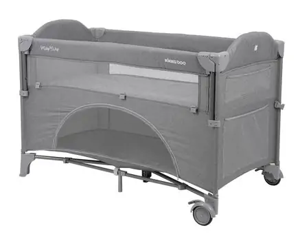 KikkaBoo Milky Way Grey 2 levels საწოლ მანეჟი, 6 image