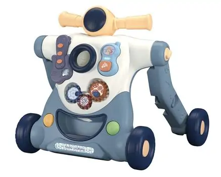 KikkaBoo-ს საბავშვო ვოლქერი 4 in 1 Walker & Scooter Robo Blue