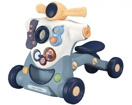 KikkaBoo-ს საბავშვო ვოლქერი 4 in 1 Walker & Scooter Robo Blue, 3 image