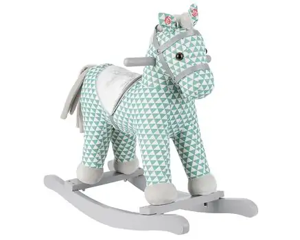 KikkaBoo Rocking toy with sound Green Horse ფუმფულა სარწეველა მუსიკალური ცხენი