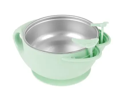 KikkaBoo Bowl stainless steel 200ml Cat Mint საბავშვო ჭურჭელი, 4 image