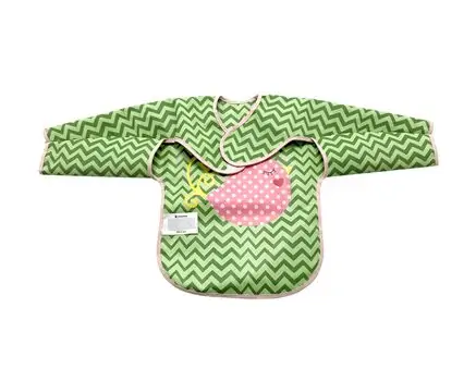 KikkaBoo-ს საბავშვო წინსაფარი Long sleeve bib with crumb catcher Bird, 2 image