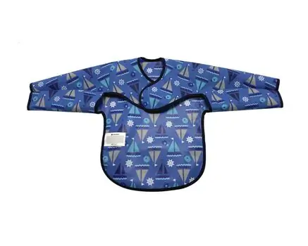 KikkaBoo-ს საბავშვო წინსაფარი Long sleeve bib with crumb catcher Boat, 2 image