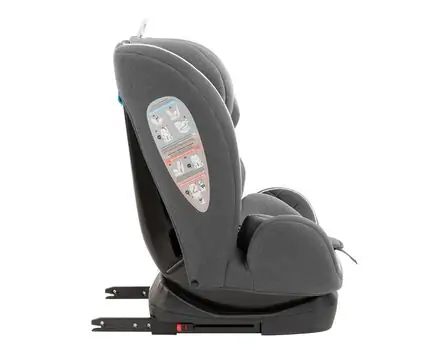 KikkaBoo-ს მანქანის სავარძელი (ქარსითი) (0-36 kg) Rhino ISOFIX Grey, 4 image