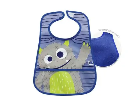 KikkaBoo EVA terry bib with crumb catcher set 3pcs. Alien-Cosmos-Rocket საბავშვო წინსაფარი, 2 image