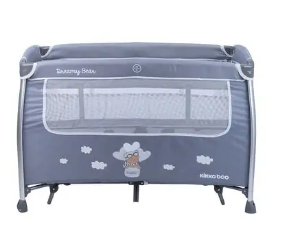 KikkaBoo Dreamy Bear Grey საწოლ-მანეჟი, 5 image