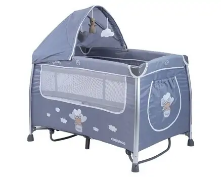 KikkaBoo Dreamy Bear Grey საწოლ-მანეჟი, 2 image