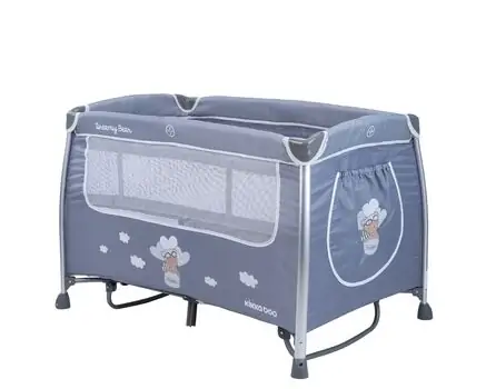 KikkaBoo Dreamy Bear Grey საწოლ-მანეჟი, 3 image