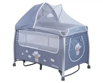 KikkaBoo Dreamy Bear Grey საწოლ-მანეჟი